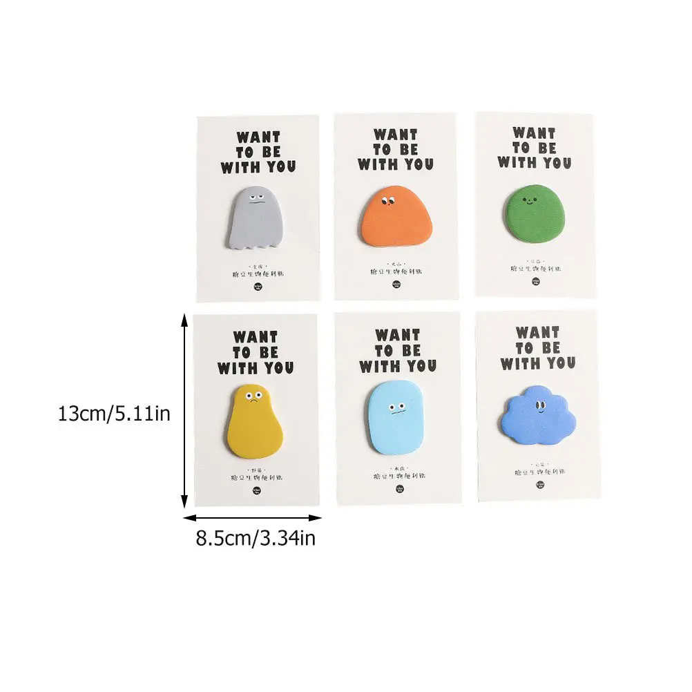 6 قطع من ملصقات المذكرات الورقية، مادة صحية آمنة مضمونة لقراءة الملاحظات والملفات والأوراق والملاحظات اللاصقة #2