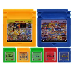 16 Bit Video Games Cartridge GBC Game Console Card Game Compilation 61 IN 1 108 IN 1 for Fans Gift