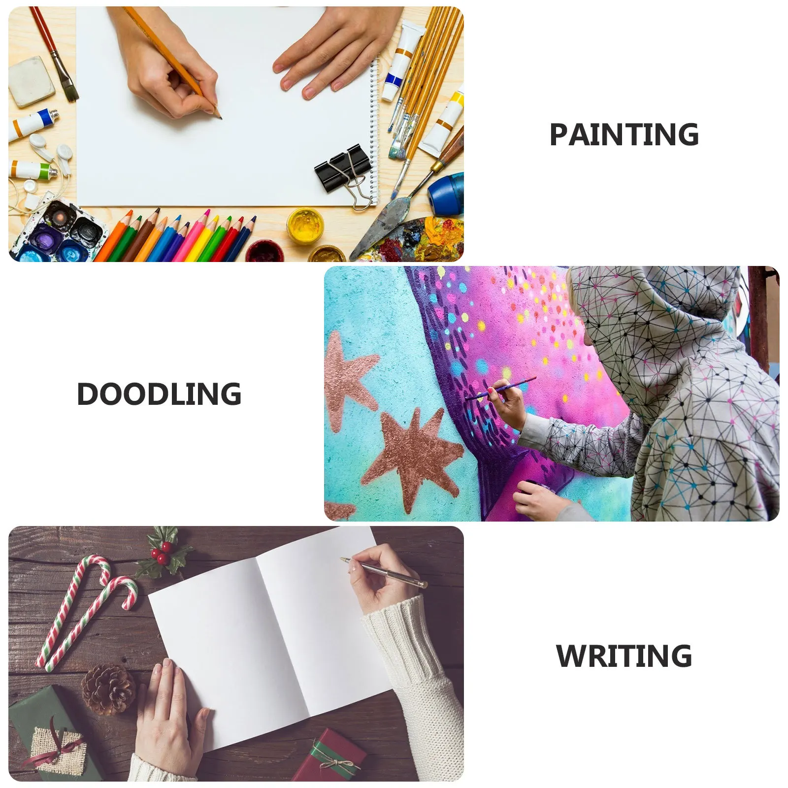 

2 pcs Blank Painting Pencil Holder Thickened Solid Wood Organizer Box For Diy Graffiti Storage Container Unfinished Natural