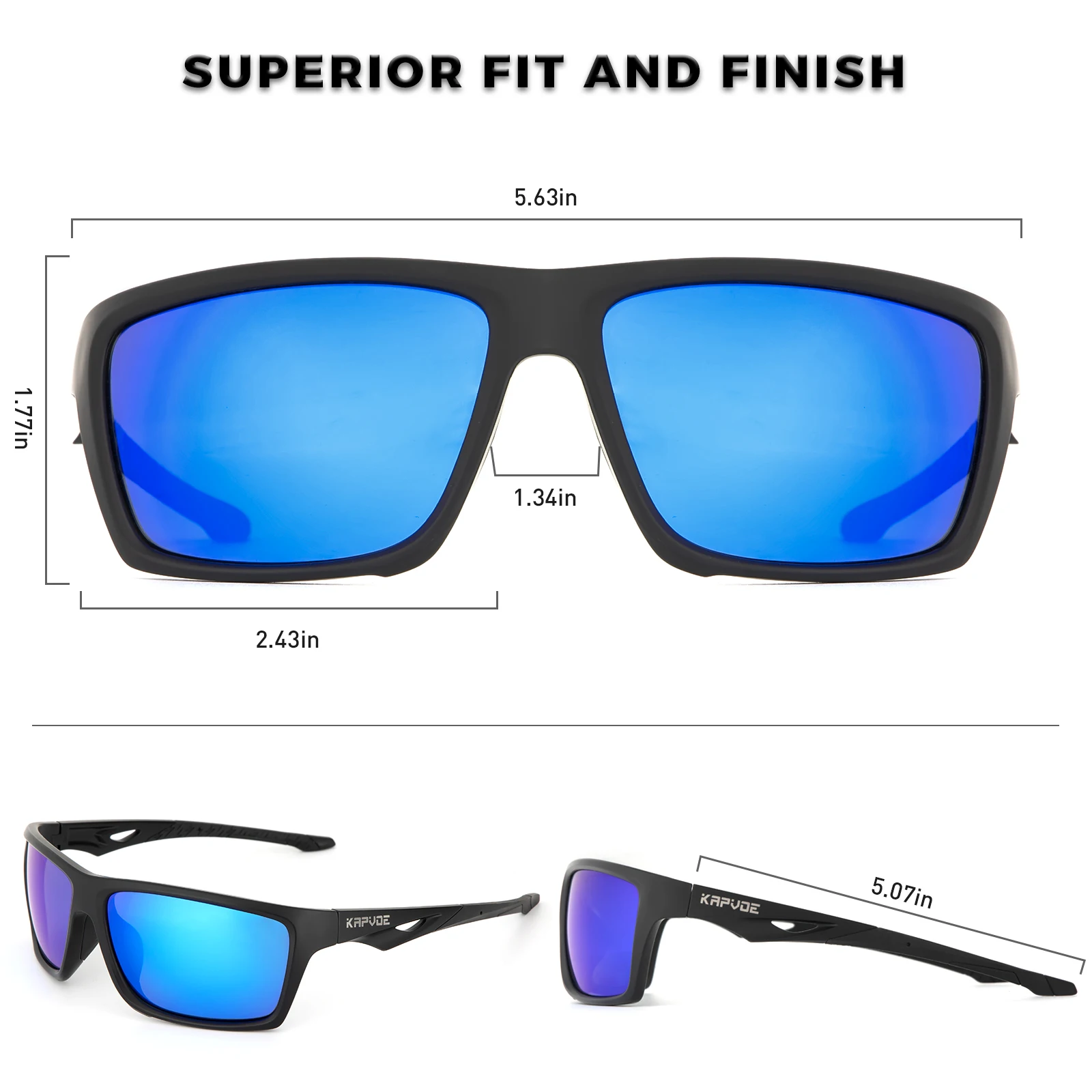 Kapvoe Polarized Cycling Sunglasses Driving Eyewear UV400 Protection Outdoor Sports Glasses Men Women Outdoor Riding Glasses