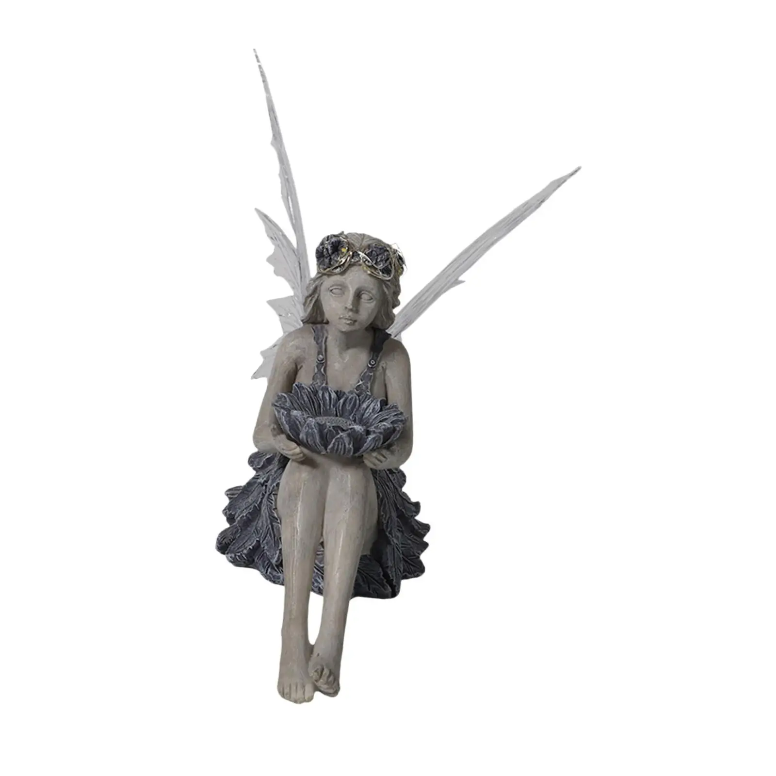 Fairy Solar Garden Statue Yard Art Decor Decorative Figurine Light