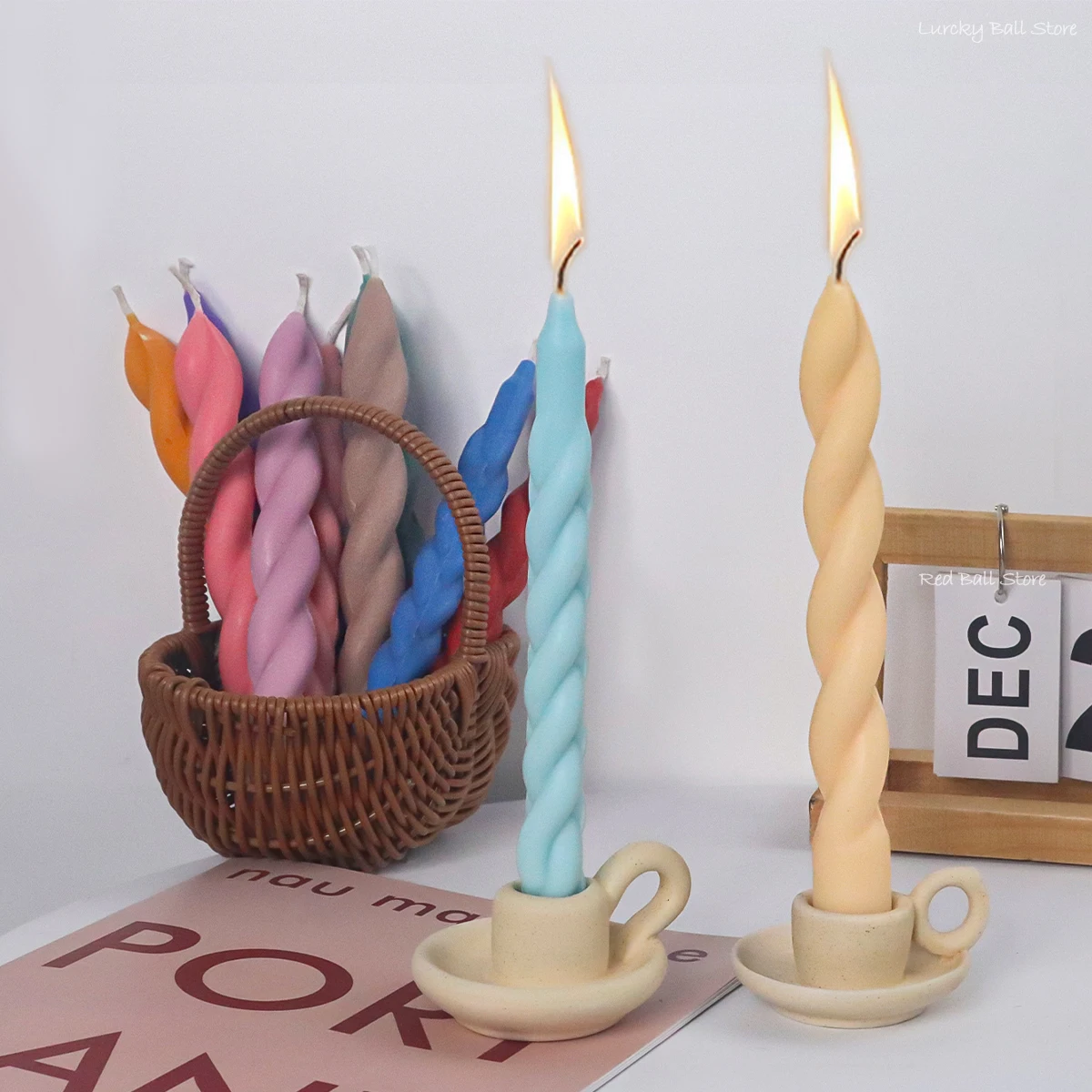 Description Picture 2 of itemDIY Long Strip Church Candle Silicone Mold Irregular Shape Wax Candlelight Dinner Handmade Candle Making Supplies Home Decor