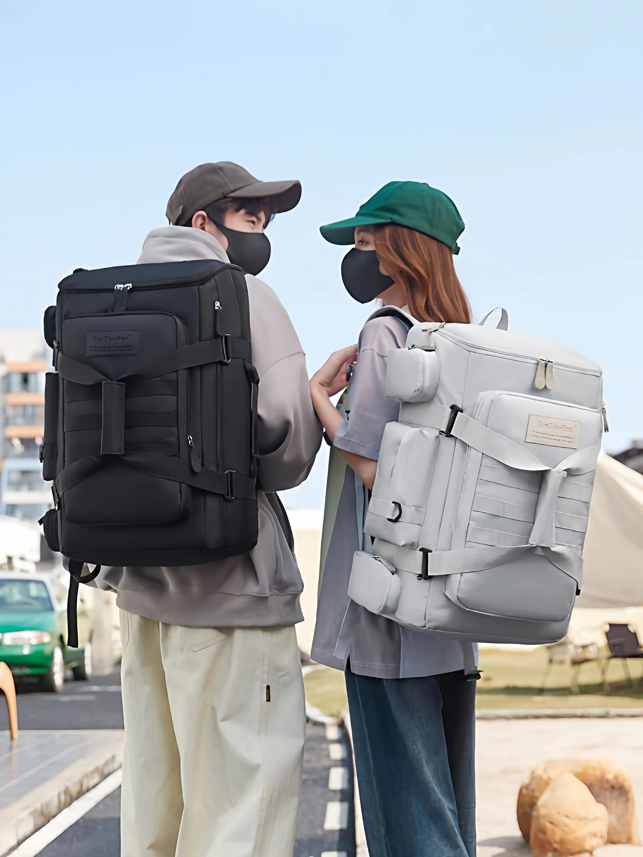 

Большая вместительная легкая спортивная сумка для активного отдыха, путешествий и походов с плечевыми ремнями для мужчин и женщин