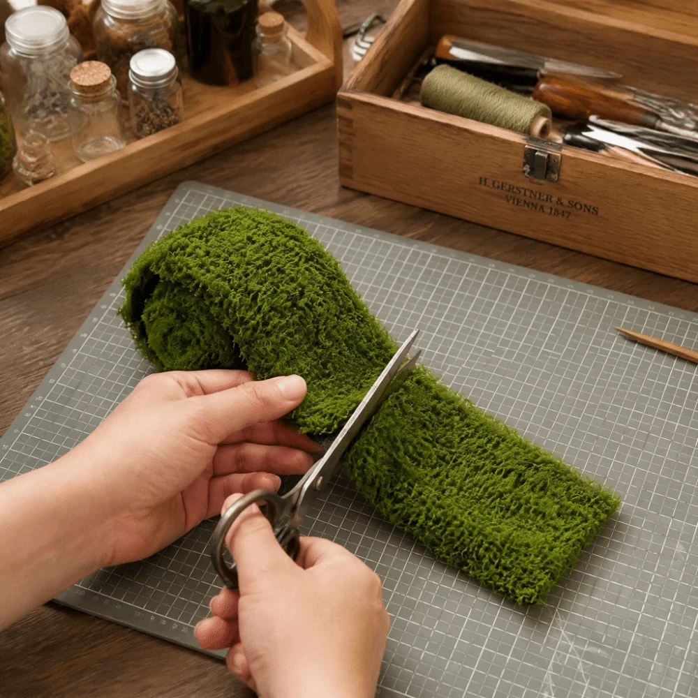 Green Micro-landscape Model Lawn Free Cutting DIY Making Material Scenery Making Model Moss Handmade Material Table Runner