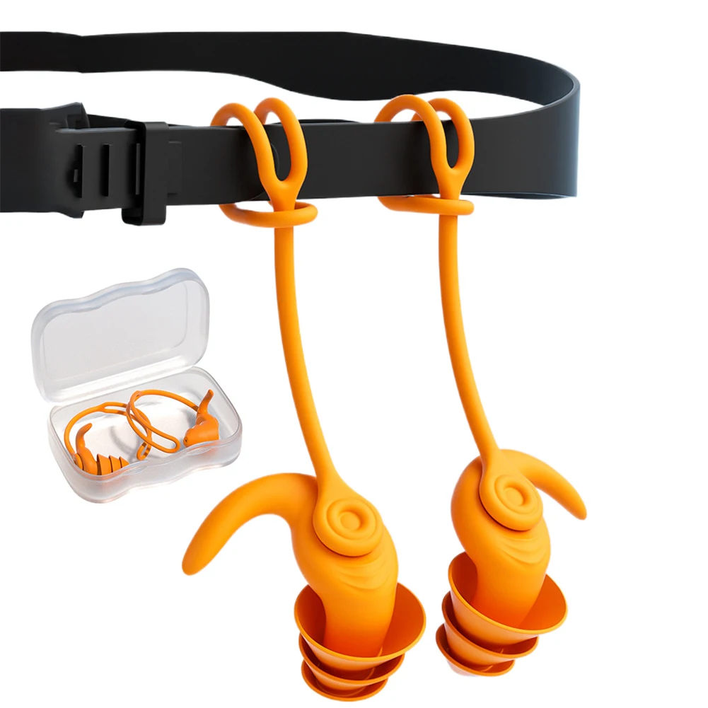 Силиконовые беруши для защиты ушей, звукоизоляция, 3-слойные противошумные беруши, моющиеся беруши для плавания, душа