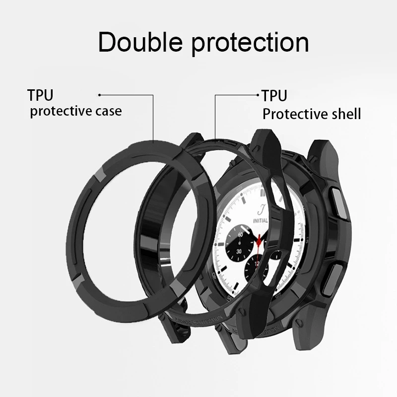 サムスンギャラクシーウォッチ4用スリング,クラシックケース,42mm,46mm,ソフトTpuカバー,サムスンギャラクシーウォッチ用ベゼル,クラシックアクセサリー