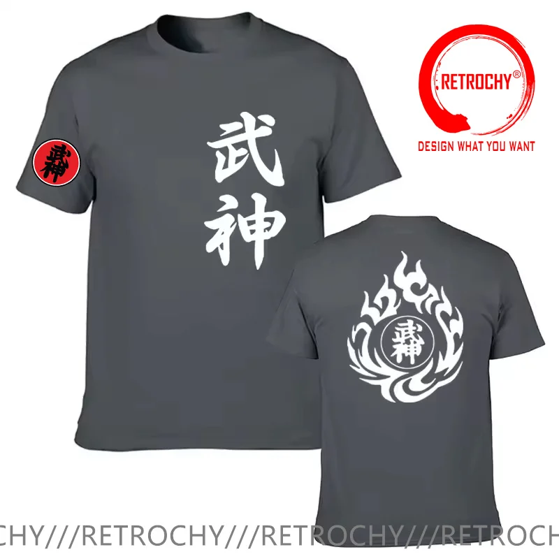 New Japan Samurai T Shirt Men Shotokan Karate Bujinkan Dojo Pro Wrestling Shinobi T-shirt Tops Ninjutsu Kanji Shirts Cotton Tees