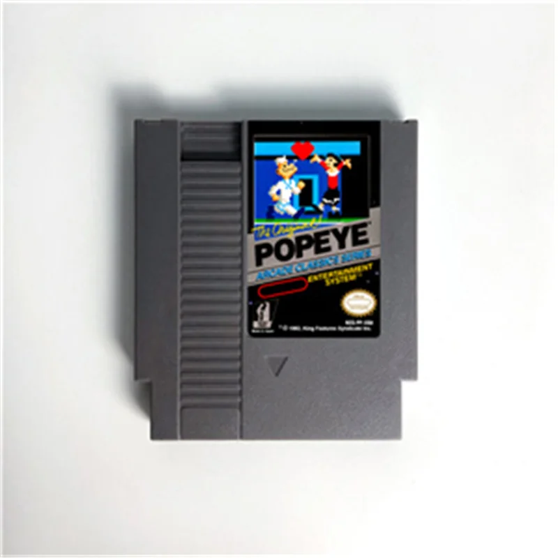 Cartucho Popeye para consola de videojuegos NES de 72 PINS