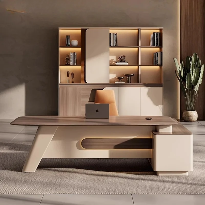 

B Boss desk Simple modern light luxury high-end leadership office large desk