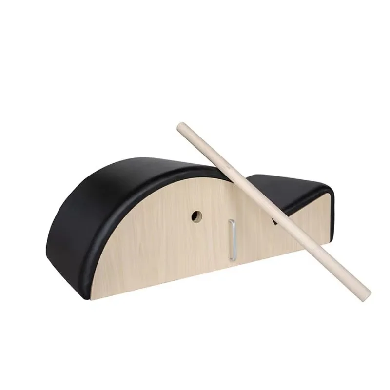 

YTYIN Studio Yoga Fitness Microfiber Leather Wooden Bar Maple Wood Pilates Spine Corrector