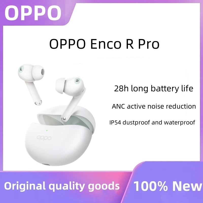 Original OPPO Enco R Pro true wireless bluetooth headset Reno9 active noise reduction sports game in-ear headset low delay.