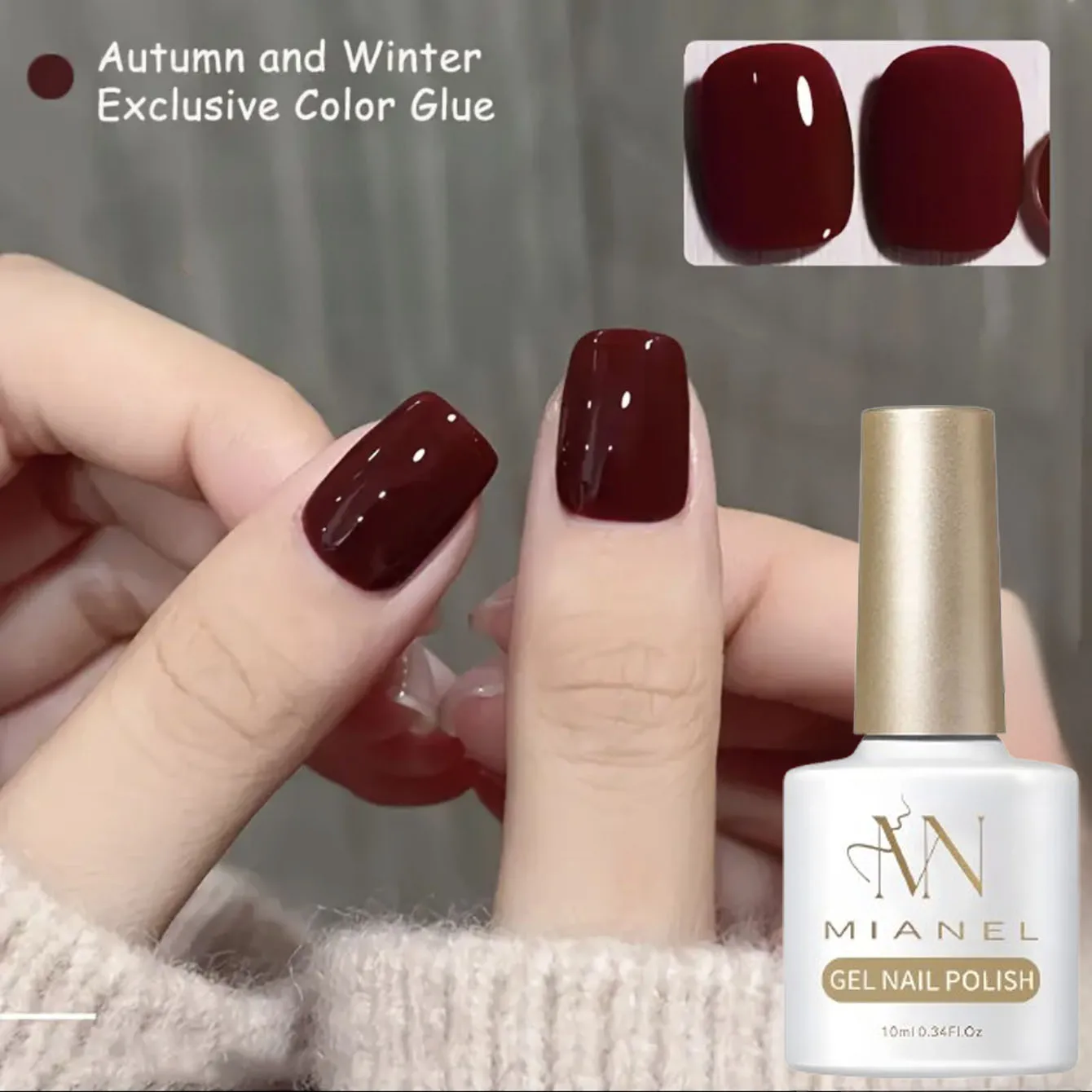 10 مللي 1 قطعة الأظافر الحمراء عيد الميلاد الأظافر العميق الأحمر هلام هلام طلاء الأظافر UV ضوء الأظافر مناسبة للأظافر وأظافر أصابع القدم مسمار الاشياء