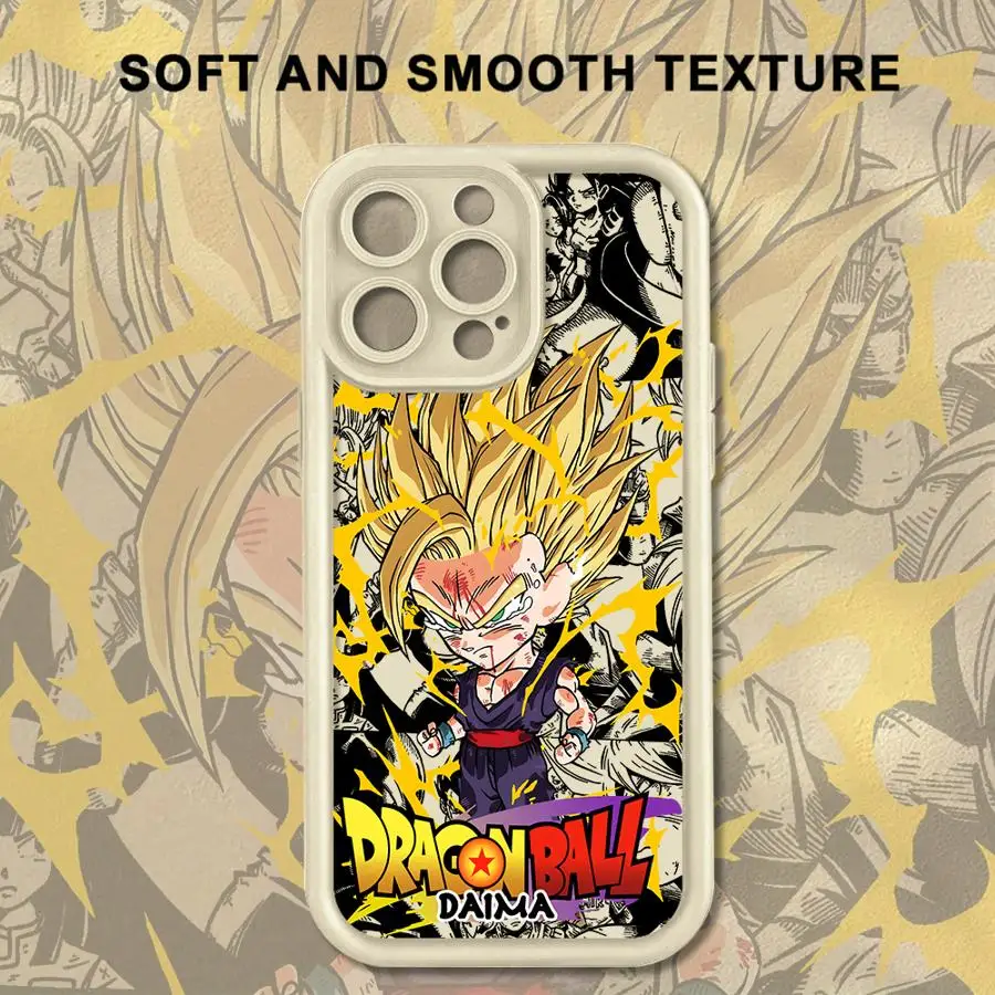 เคสโทรศัพท์มือถือลายดราก้อนบอล ซุนโกฮัง สำหรับ iPhone 15 16 14 Plus XR 17 Air 13 12 11 Pro Max 16e XS Max แบบนิ่ม