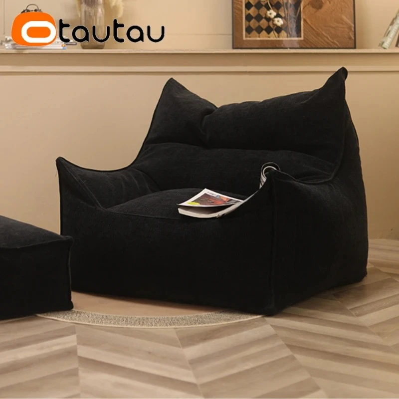 OTAUTAU 3D Print Flocking Chenille Bean Bag Cover SF450【No Filler Inside! You Need To Buy Filler By Yourself !】