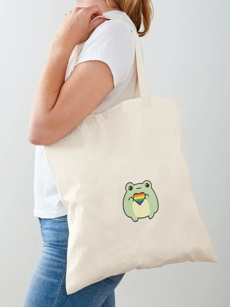 

Pride Frogs: Rainbow Flag Tote Bag Big bag Shopping bags handbag Custom bag