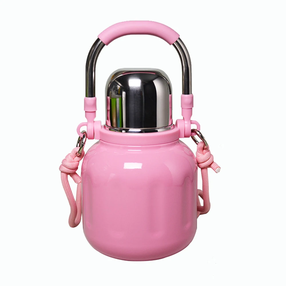 Fashionable 316 stainless steel vacuum cup, Travel outdoor portable water cup, Food grade dual mouth thermos cup, 800ml