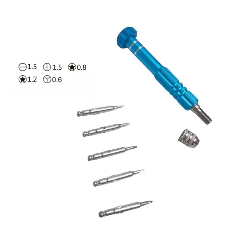   MINI Precision ไขควงเครื่องมือนาฬิกาโทรศัพท์มือถือไขควงความแม่นยําสกรูชุดซ่อมเซลล์ 5 In 1 ไขควง