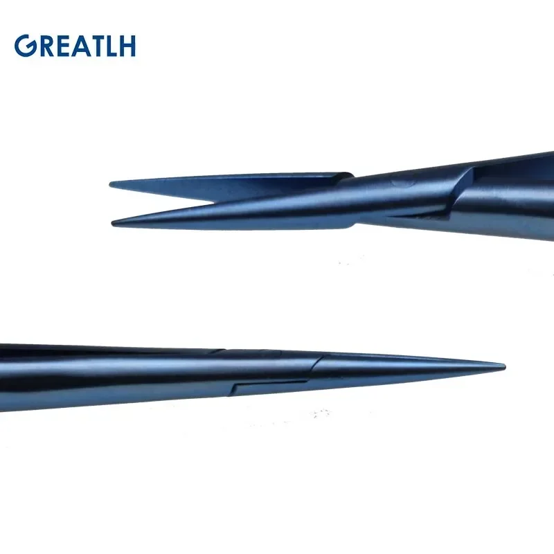 1pcs Ophthalmic Needle Holder Needle Holding Pliers Without Lock Titanium Alloy Ophthalmic Instrument Straight Curved