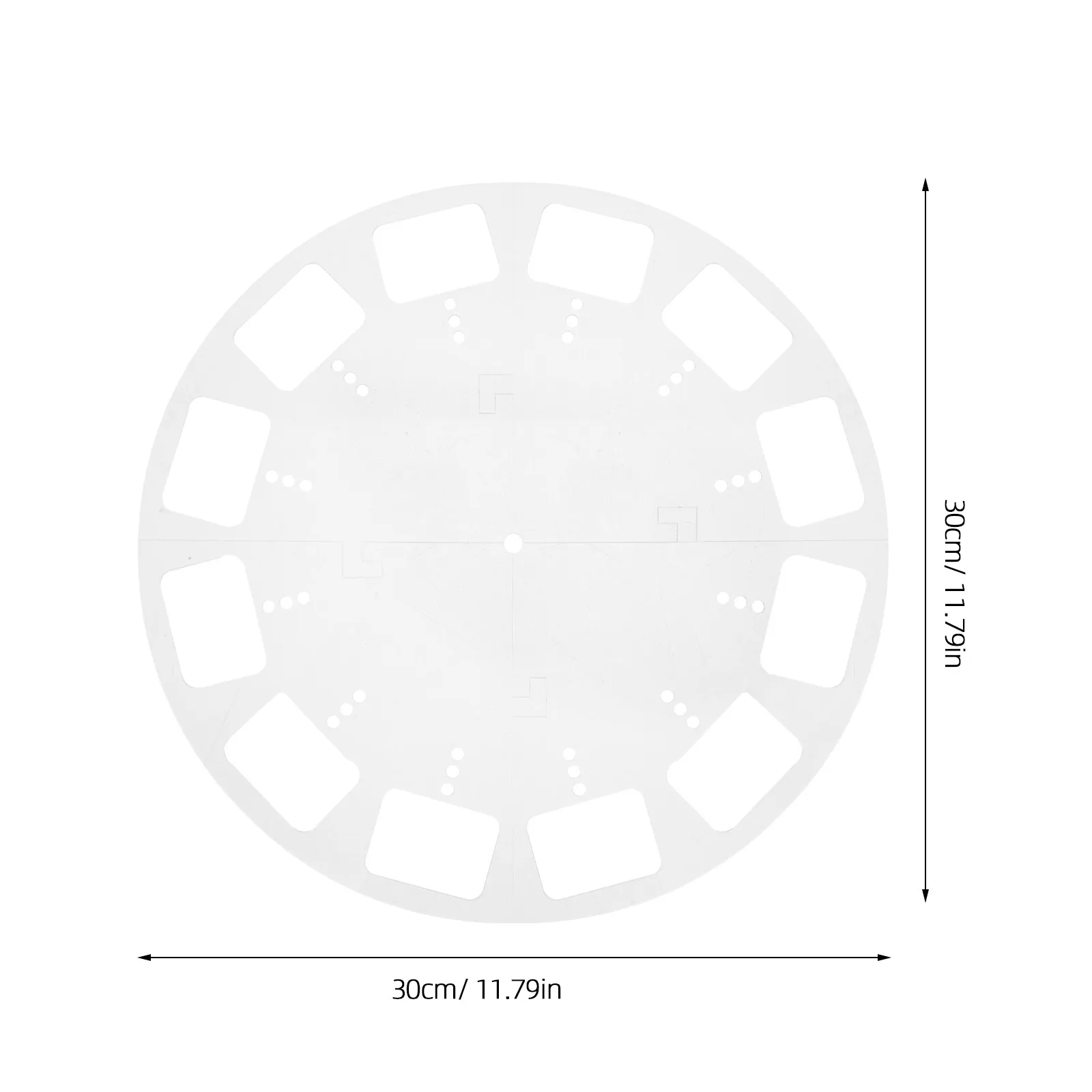Round Clock Dial Router Template Acrylic Circle Inlay Stencil for Woodworking DIY Clock Face Crafting Painting Layering Stencils