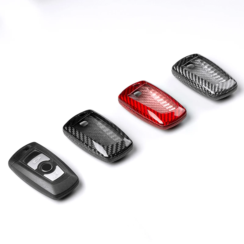 

Защитный чехол для ключей из углеродного волокна T-Carbon для BMW 1-6 серии, прочный, аксессуар для интерьера