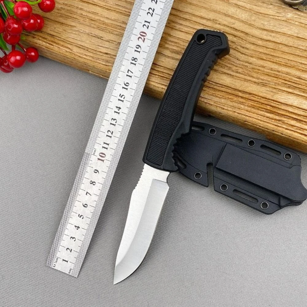 سكين المجال المحمولة المحمولة سكين ثابت 7Cr13Mov شفرة ألياف النايلون مقبض في الهواء الطلق متعددة مفيدة التخييم الصيد أداة #2