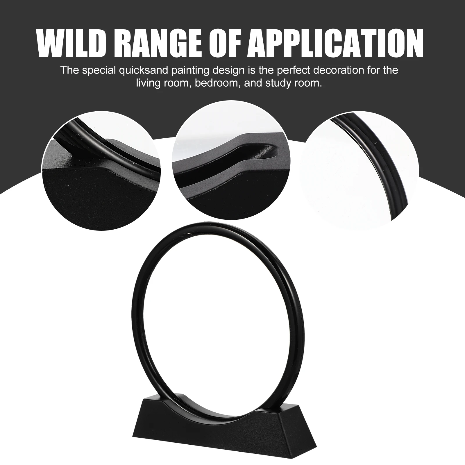 Kit di pittura per sabbie mobili con sabbia oceanica, decorazioni, immagini in vetro, ornamenti fluenti per ufficio