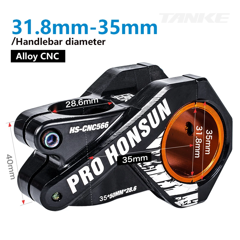 HONSUN Mountain Bike Stem 31.8 * 50mm Aluminum Alloy CNC Ultra Light Colorful Stand Bicycle Accessories