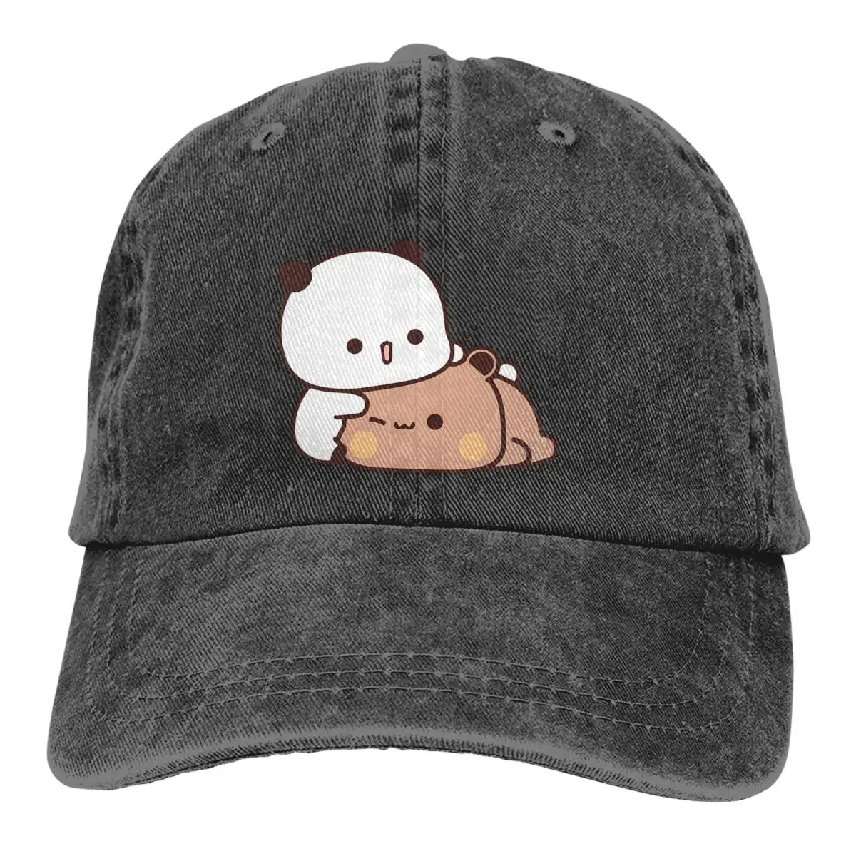 

Bear And Panda Baseball Caps Peaked Cap Milk and Mocha Bubu Dudu Sun Shade Hats for Men