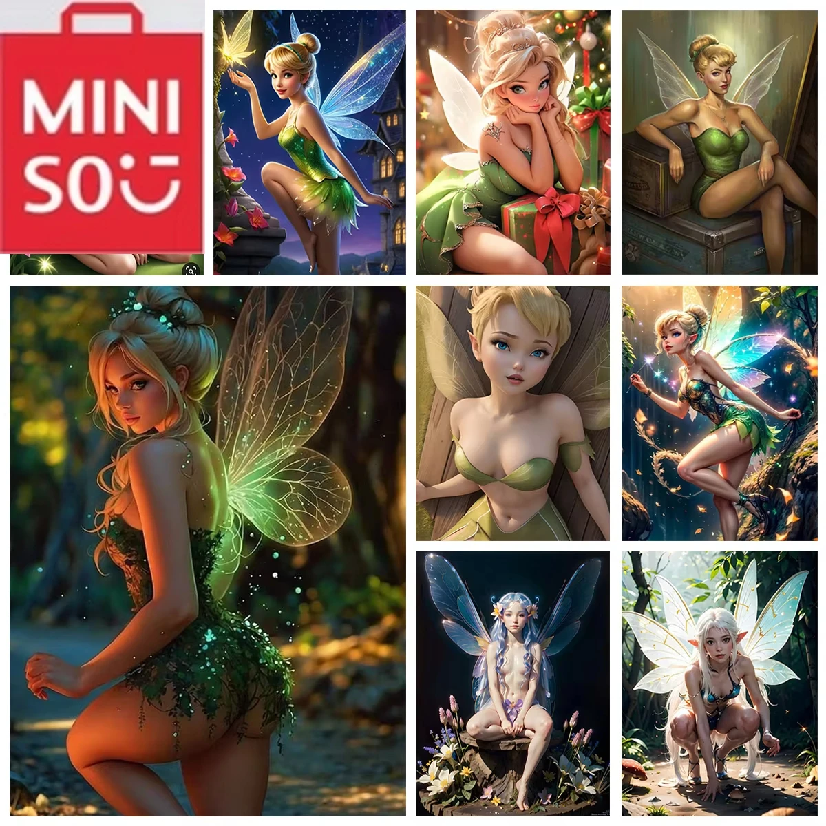 

Miniso для Тинкер Белл DIY Набор алмазной живописи Чудо Фея фотографии Алмазная вышивка Мозаика Ремесленный домашний декор
