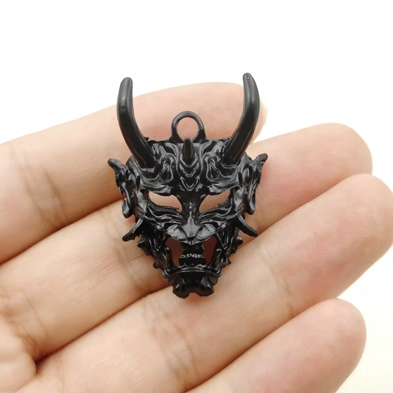 2Pcs Gothic Halloween Mask Charms Alloy Pendant Wholesale For Phone Keychain Earring Necklace Bracelet DIY Crafts Jewelry Make