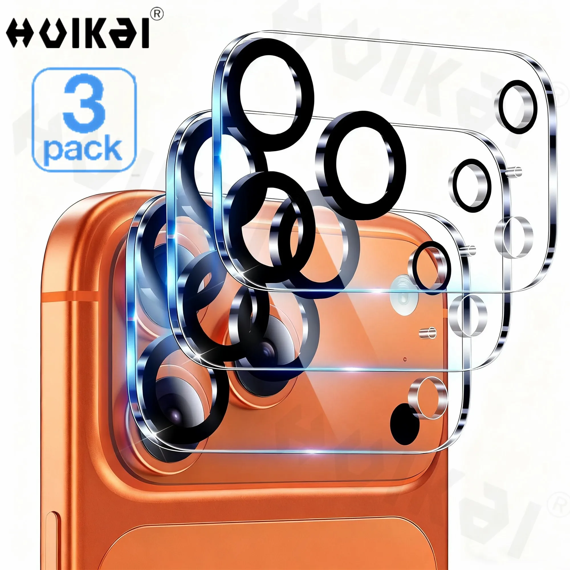 Für iPhone 17 Pro Max 17 Pro 17 Air Kamera Objektivschutz 3er-Pack Fallschutz Freundlich 9H Transparente gehärtete Abdeckung Bildschirm