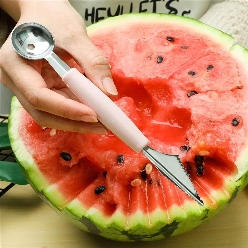 New Multi Function Fruit Carving Knife Watermelon Baller Ice Cream Dig Ball Scoop Spoon Kitchen DIY Cold Dishes Tools Gadgets