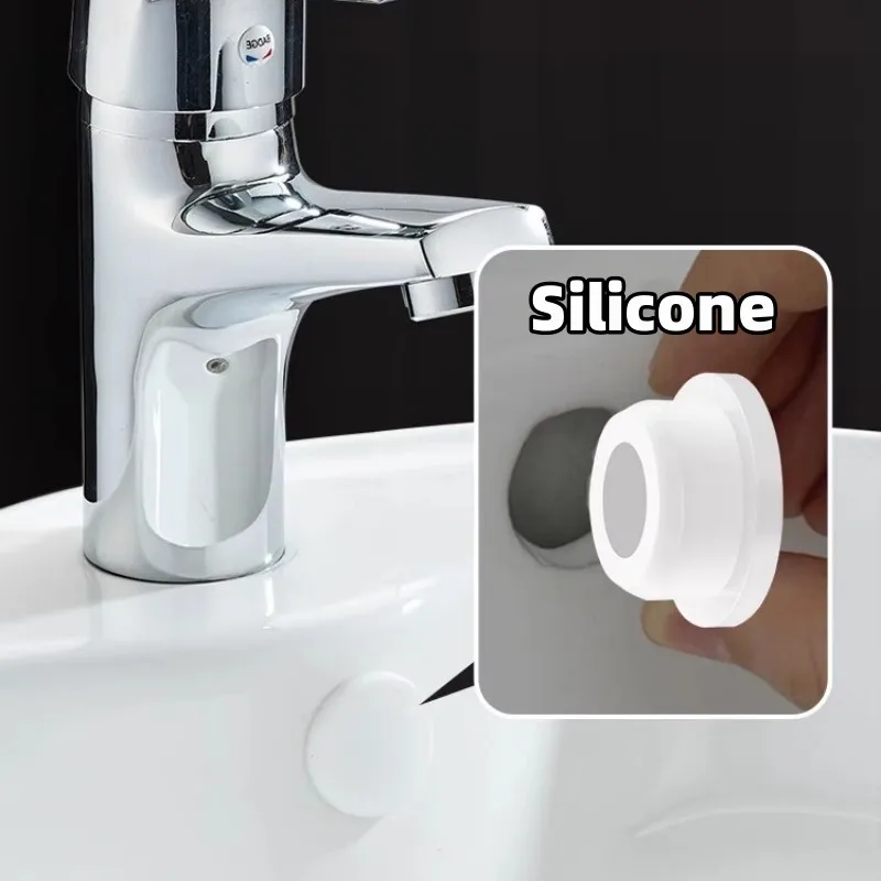 Wash Basin Overflow Ring Sewer Drain Cover Sink Seal Plug Bathtub Hole Insert Cap Rubber Stopper for Kitchen Bathroom Accessory