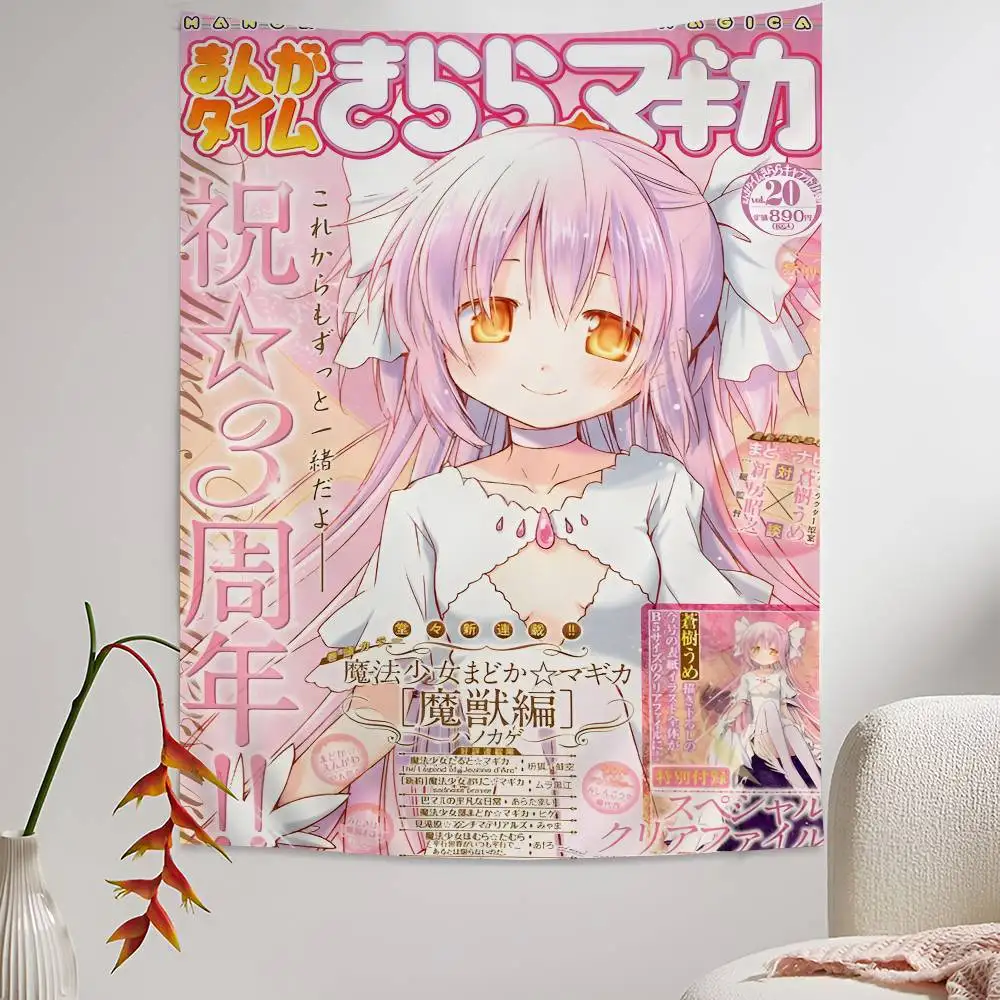 Puella Magi Madoka Magica Classic Hippie Wall Hanging Tapestries Bohemian Wall Tapestries Mandala INS Home Decor