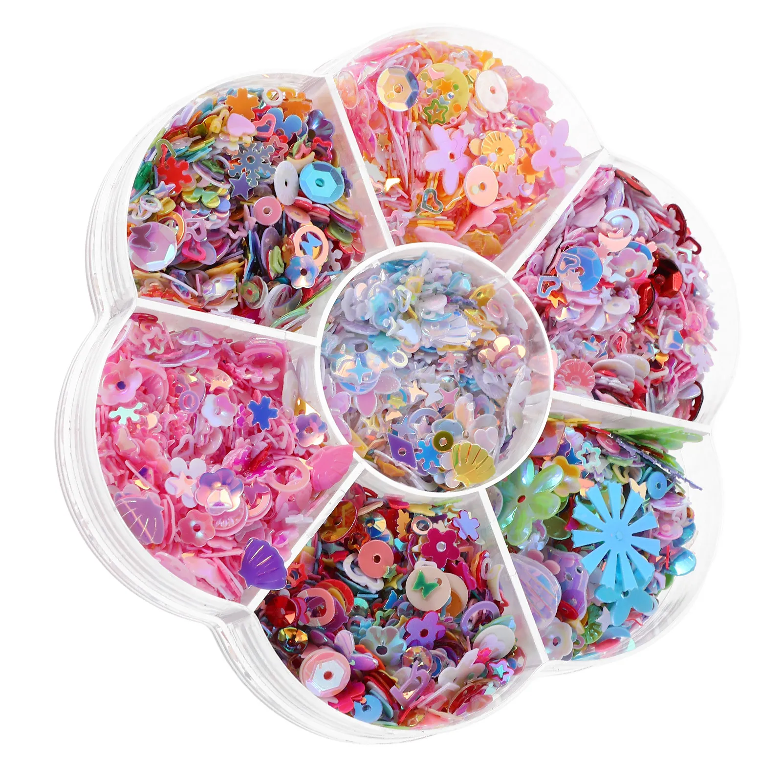 

Loose Sequins Multi Color Iridescent Shell Shape Sparkly Embellishments for Sewing Craft Embroidery Clothing Nail Art DIY