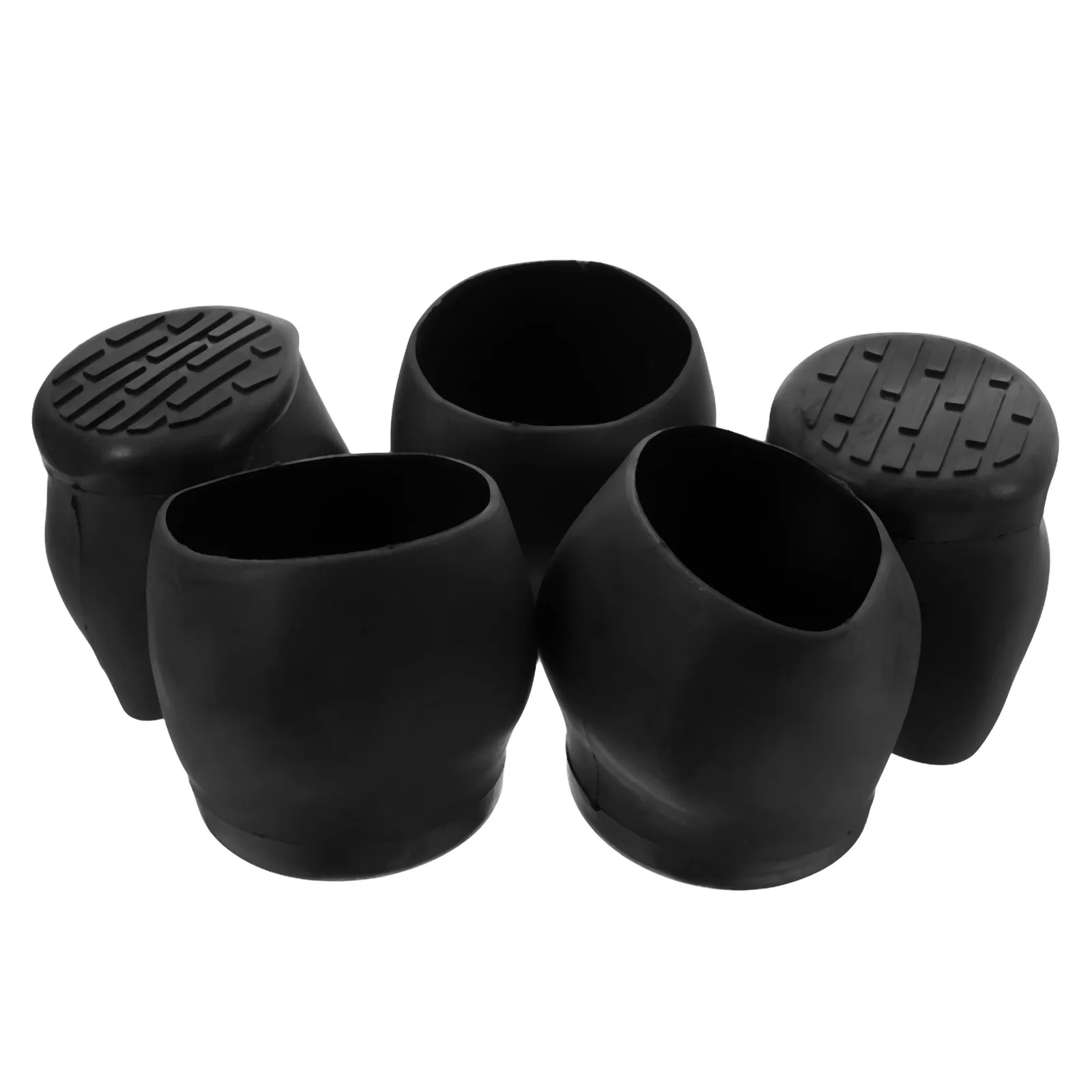 5Pcs Plastic Chair Leg Covers Noise Reducing for Office Home Use 360 Rotation Chair Feet Protectors Scratch Guard