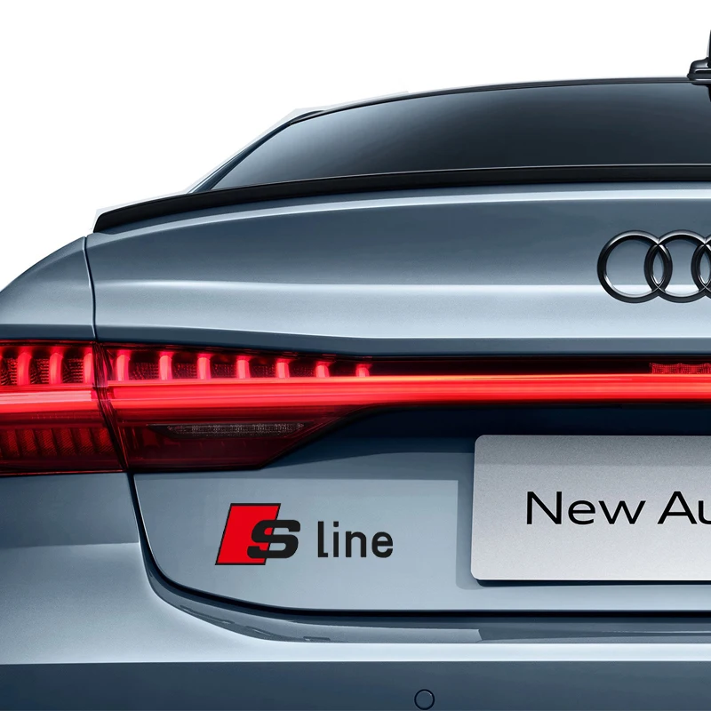 Untuk Audi Sline quattro A4 B5 B6 A3 A5 A6 C6 C5 A1 A7 A8 Q2 stiker dekorasi bagasi jendela bodi mobil Aksesori Mobil