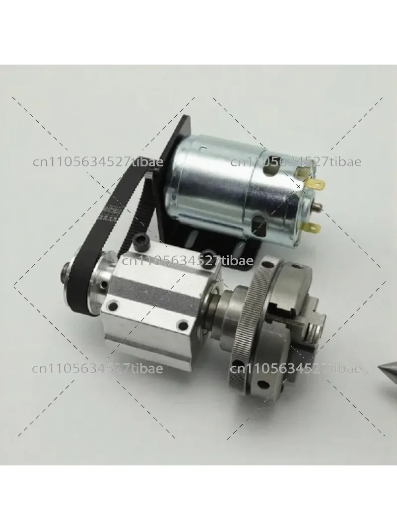 Mini Lathe Woodworking Bead Machine 80mm Four-Jaw Chuck Spindle Assembly 65mm Small 50mm
