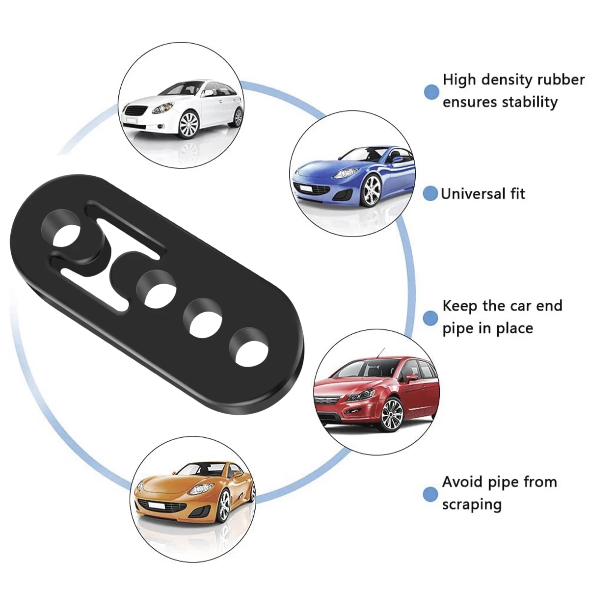 2/4 Exhaust Pipe Hanger Rubber Exhaust Bracket Shock Absorbing Protection Automotive System Universal Exhaust Muffler Bracket