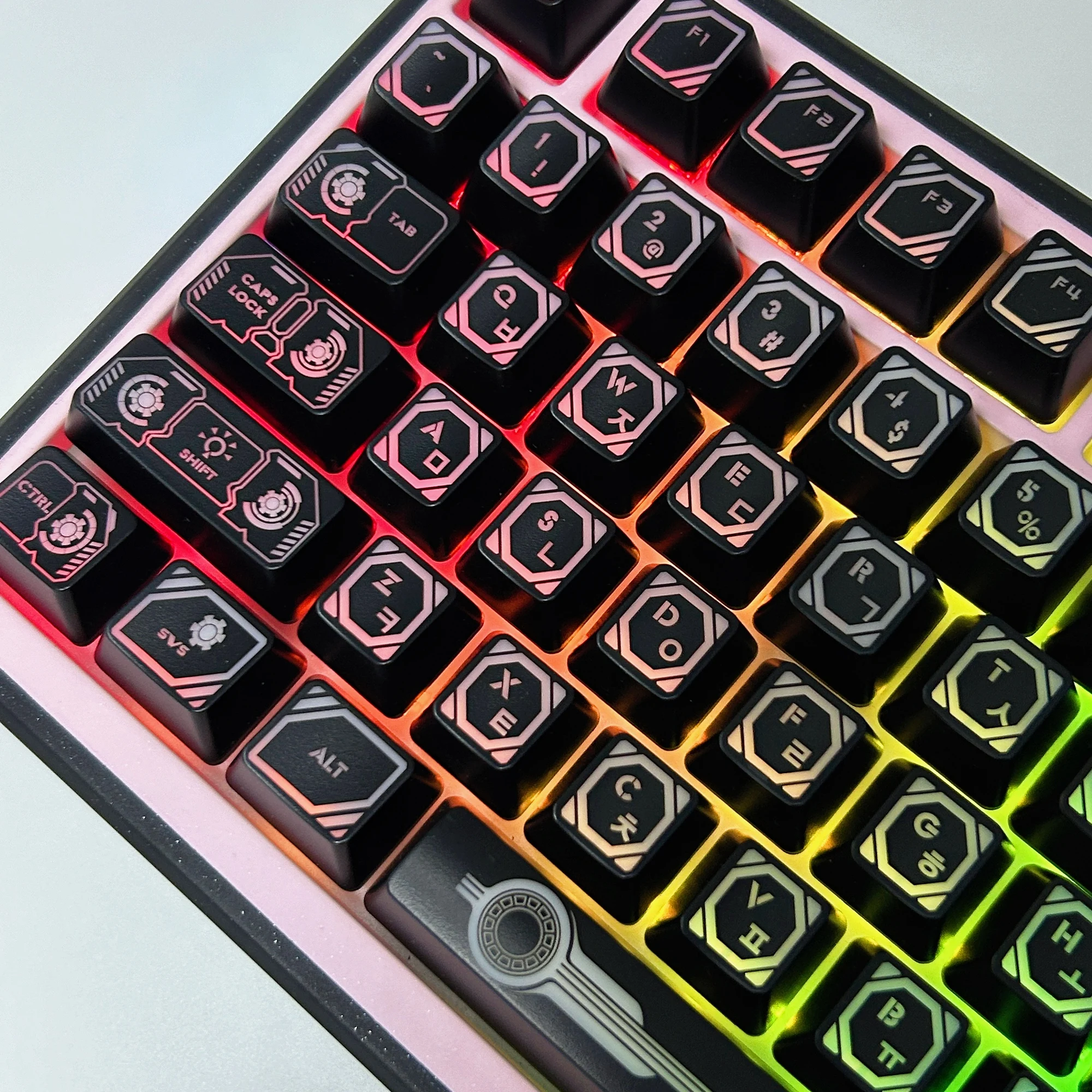 

MAIMOOO Black Translucent Korean Keycap OEM Profile Source Plan Personalized Creative Hangul Keycaps for Mechanical Keyboard