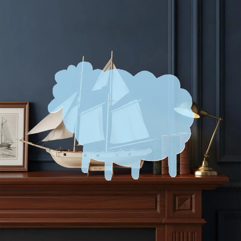 Eco-Friendly Handmade Wooden Sailboat DIY Kits Educational Model Toy with Manual for Home Decor Party Gift