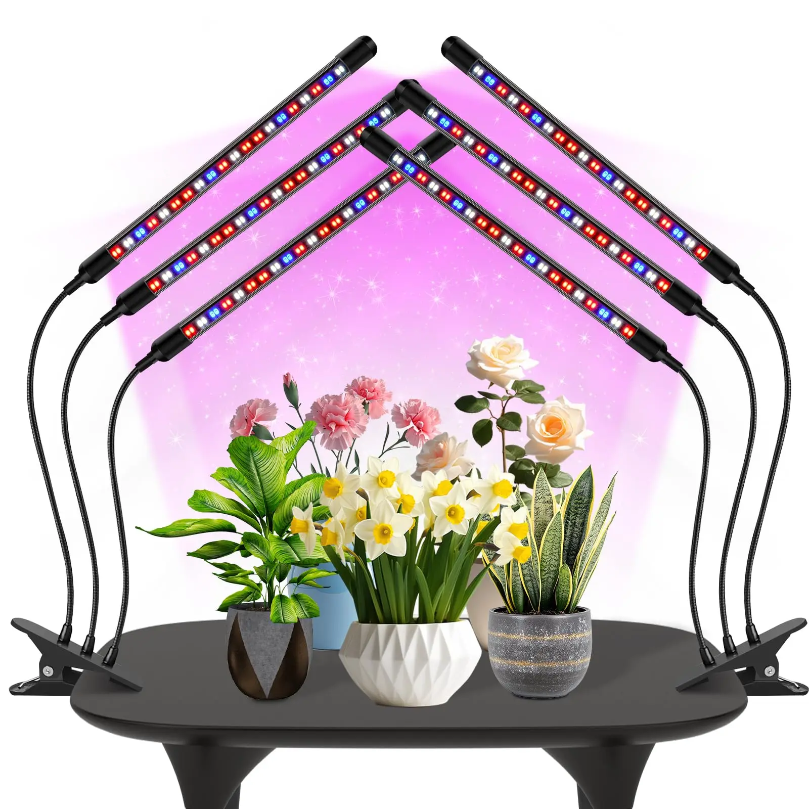 

Indoor Full Spectrum LED Angel Ring Plant Growth Lamp Telescopic Fill Light for Succulents Green Plants Flower Plug-In