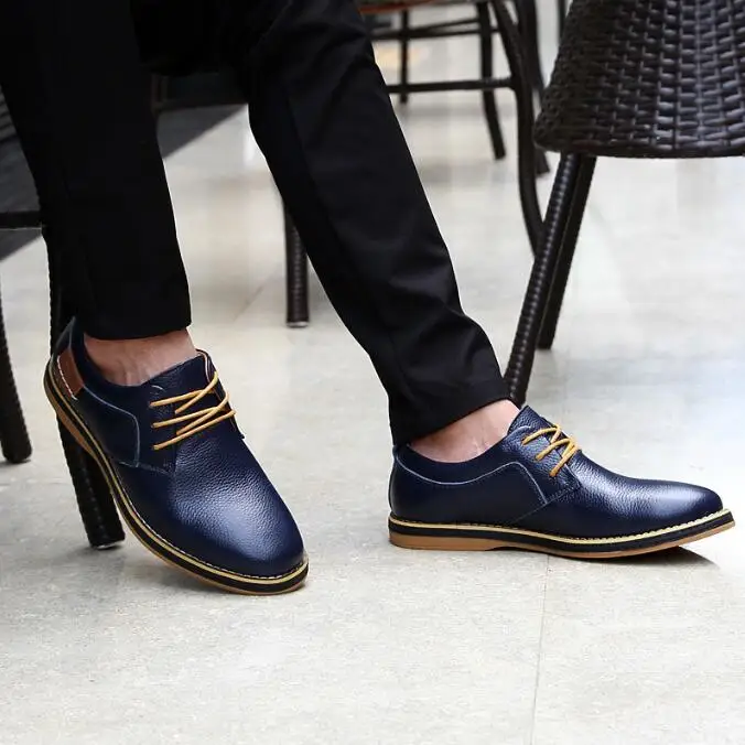 الكلاسيكية الرجال فستان جلد طبيعي أحذية كبيرة الحجم 38-46 الرجال الدانتيل متابعة أوكسفورد أحذية المتسكعون رجل الأعمال حذاء كاجوال