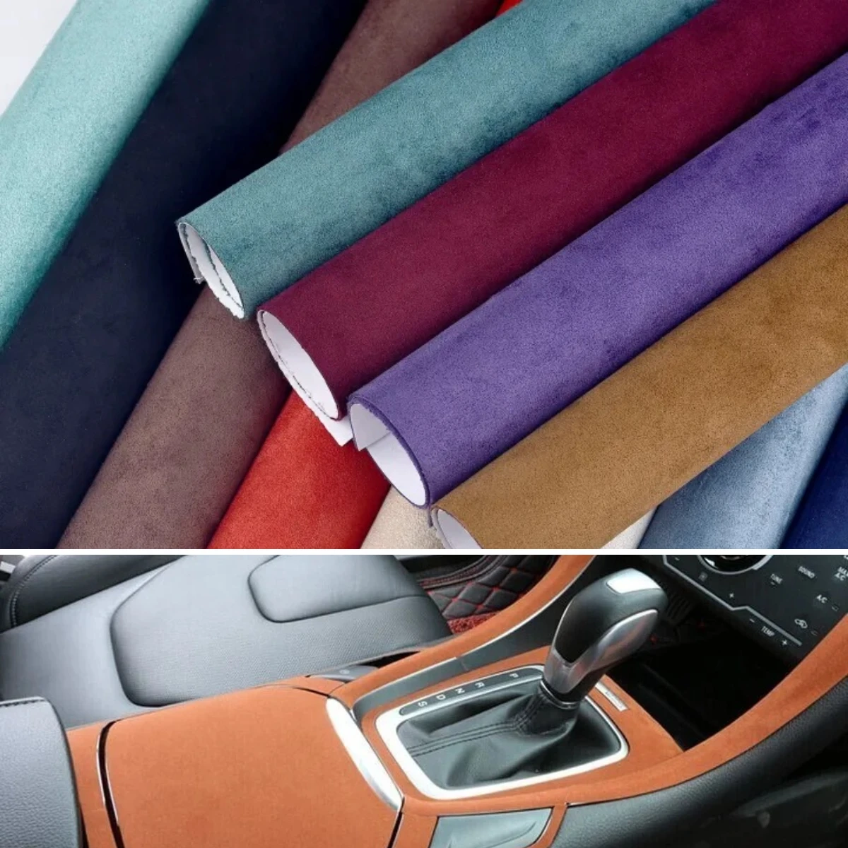 

Многоцветная замшевая самоклеящаяся виниловая пленка для ремонта обшивки салона автомобиля (столбиков A, B, C) и домашнего декора, ткань-стикер