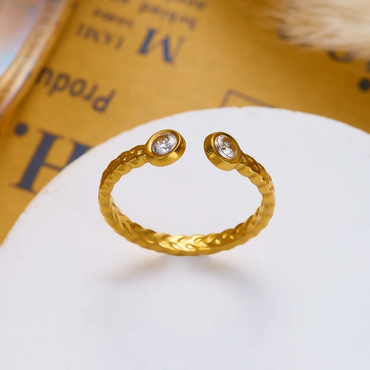 Retro-Tigeraugen-Naturstein-Oval-Sonnenringe, stapelbar, für Damen und Herren, Edelstahl, Zirkonia, Wickelring, Streifen-Fingerring, Schmuck – Detail 20