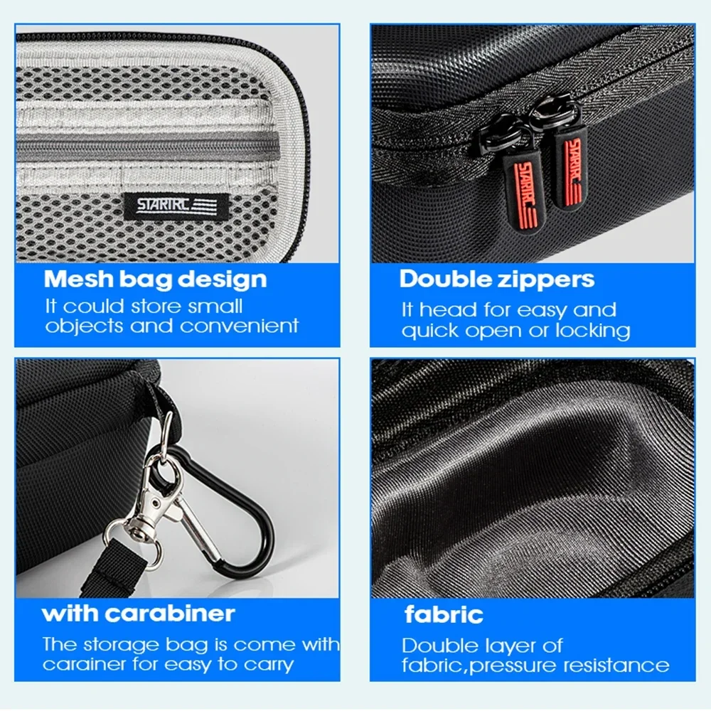 Powerwin Tragbare Sport-Aufbewahrungstasche für kleine Kameras für Insta360 X3, kleine Tragetasche, wasserdicht, mit Handschlaufe, Karabiner