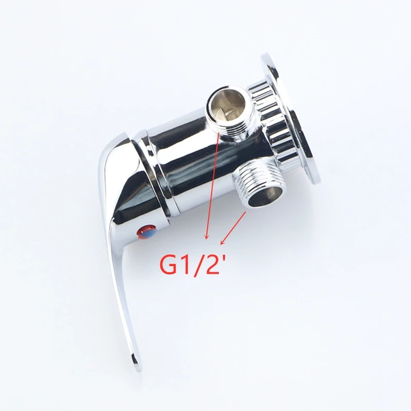 1PC Zinc Alloy Chrome Bathtub Faucet Solar Water Heater Mixing Valve Wall Mount Shower Valve Hot and Cold Tap G1/2' - view 5