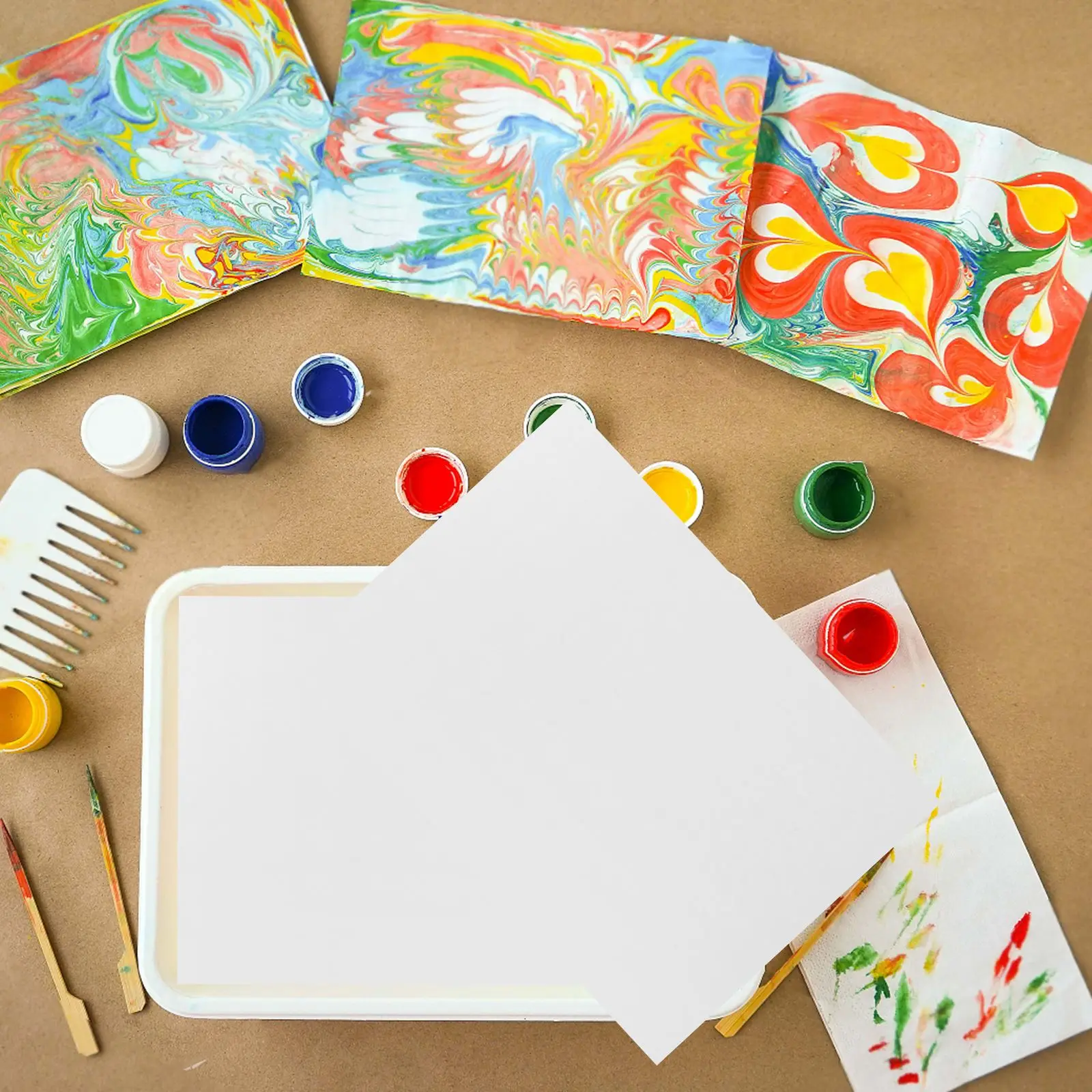 Papier de peinture à l'eau pour enfants, papier à dessin bricolage, artisanat de peinture à l'eau, A4, 50 feuilles