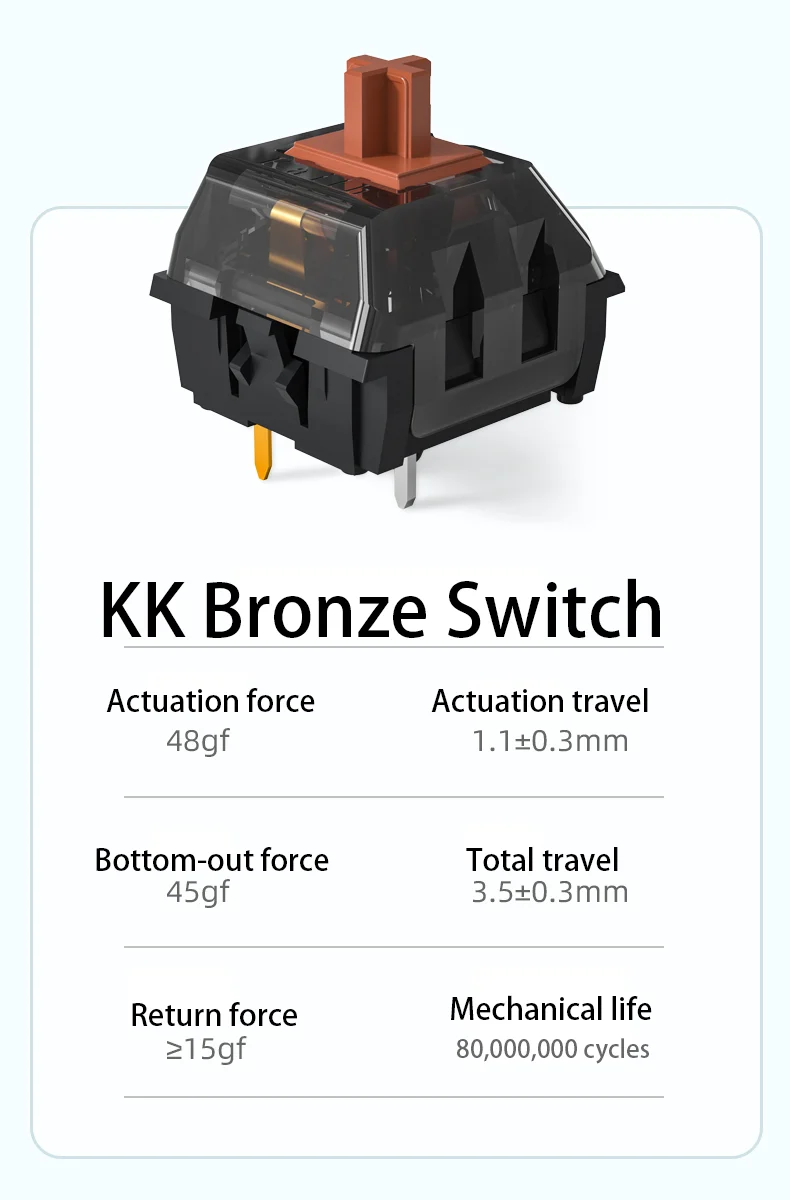 1/3/5 Stück Kailh Super Speed Tastaturschalter Kupfer/Silber/Braun/Rot Pro Mechanischer Tastaturschalter SMD RGB 3Pins – Detail 10