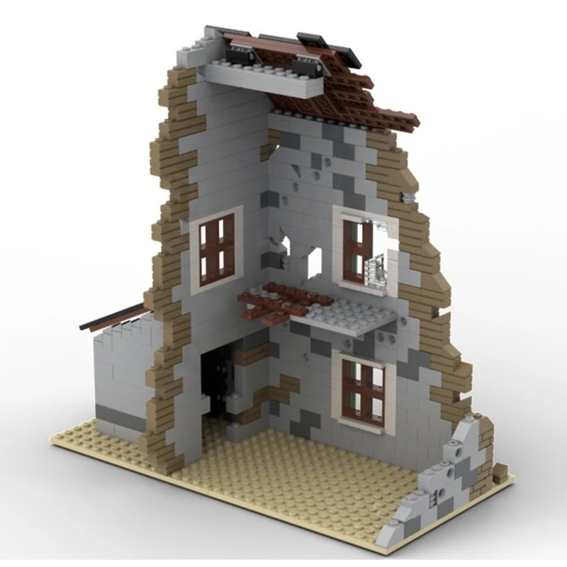 Modular City Building Moc Building Bricks Ruined House Model Technology Modular Blocks Gifts Christmas Toys DIY Sets Assembly
